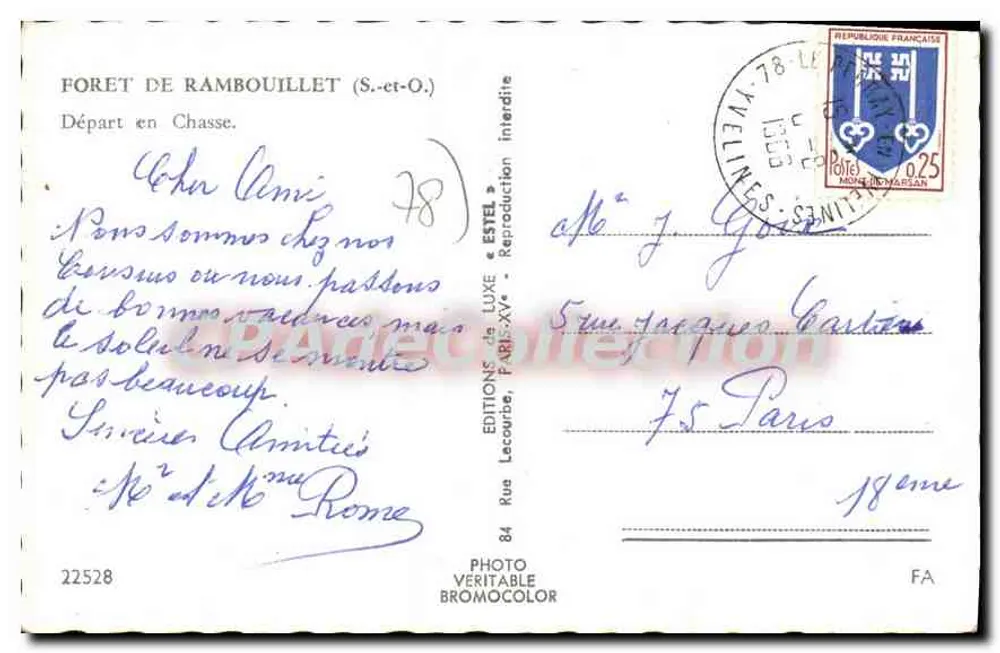 Hundegesellschaft — Forêt de Rambouillet — Estel - Rückseite