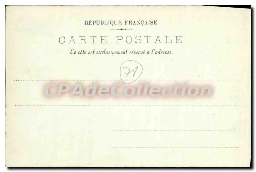 Castillo de Chantilly — La Estatua de Monseñor el Duque de Aumale — Veuve Robineau, Lib.-Edit. Chantilly, n°38 - Reverso