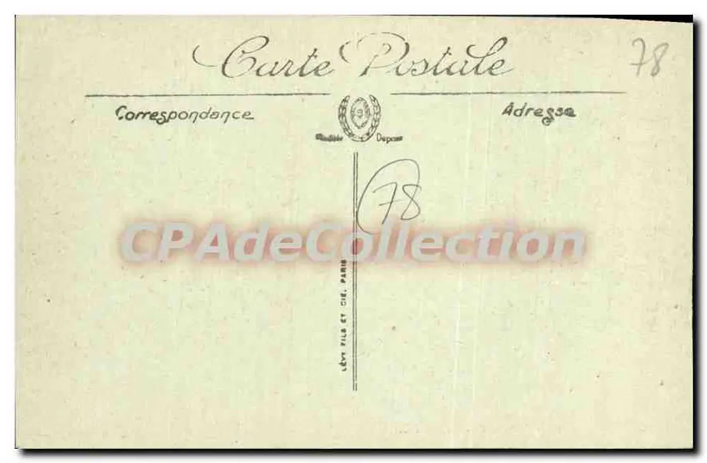 MANTES — L'Hôtel de Ville — Casa Rinascimentale con stemma di Mantes, metà fiore di lis rincollato a metà ramo d'olivo - Verso