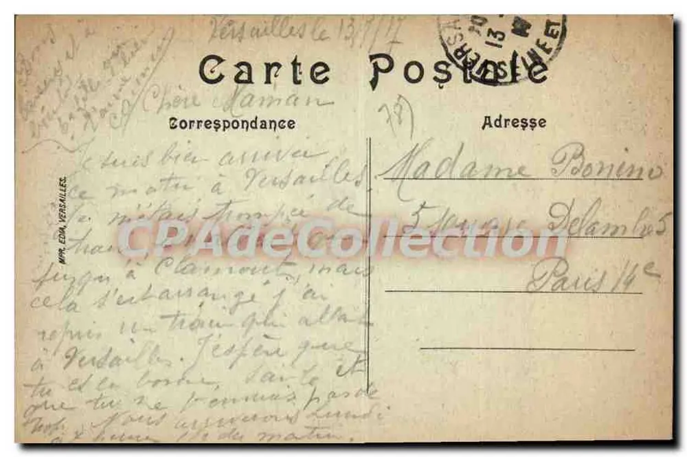Parque de Versailles — A Avenida da Água — Editor anônimo, n° 283 - Verso