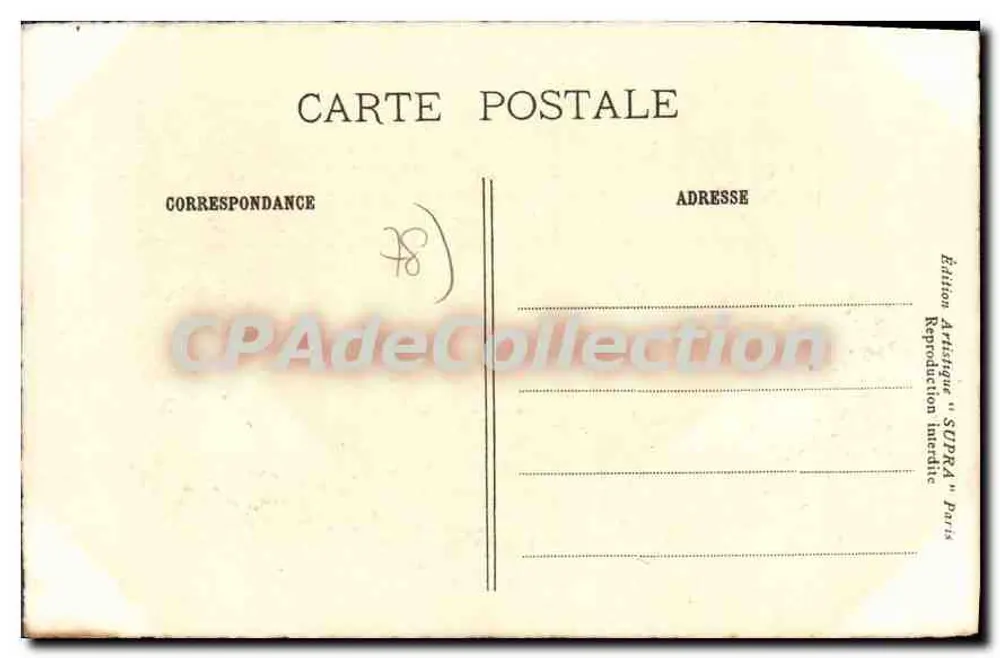 Château de Rambouillet — Seine-et-Oise — Édition Artistique SUPRA Paris - Verso