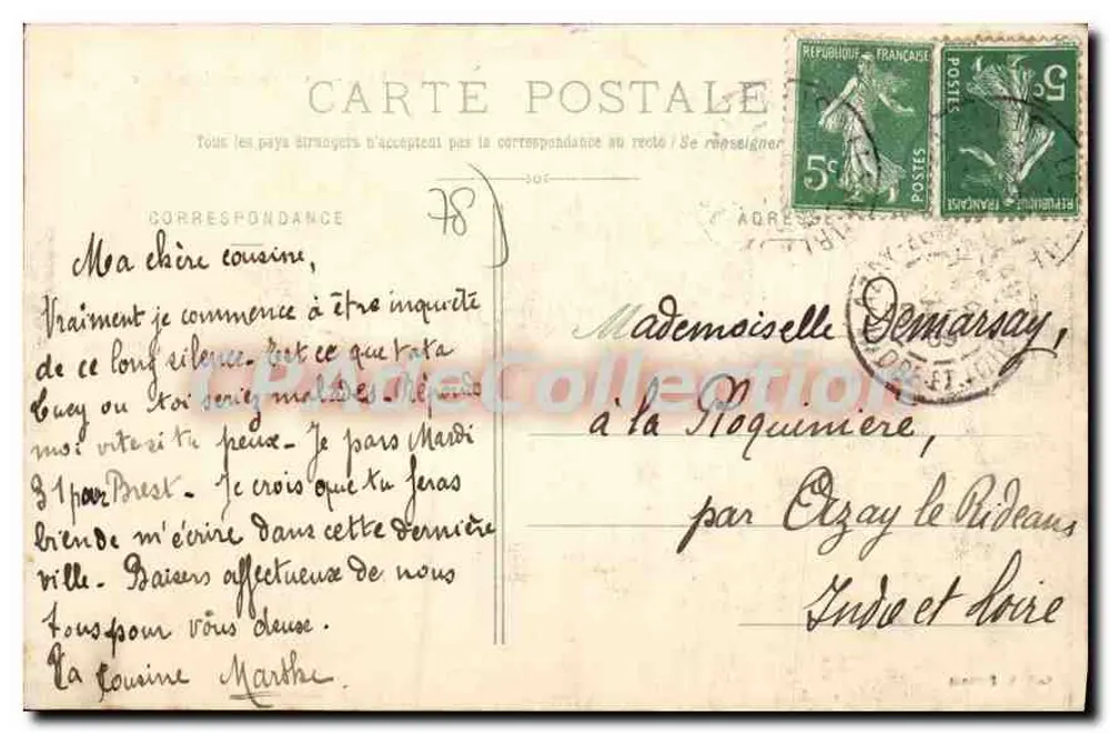 Meulan - De Kleine Armpjes van de Senna — Collectie A. Foussat - Achterkant