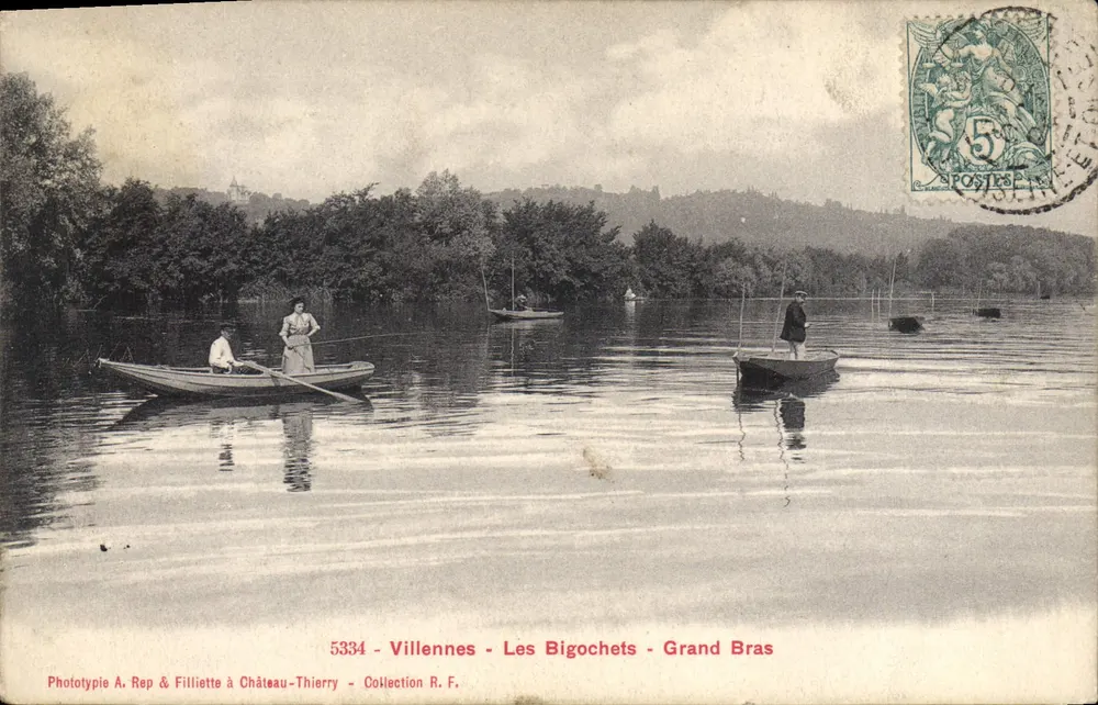 Villennes - Les Bigochets - Grand Bras — Phototypie A. Rep & Filliette à Château-Thierry, n° 5334 - Vorderseite
