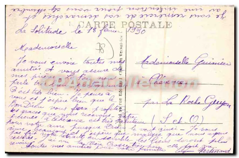 La Solitude — Ein Eckbereich des Parks — 64, Avenue de Paris — Versailles (S. & O.) - Rückseite