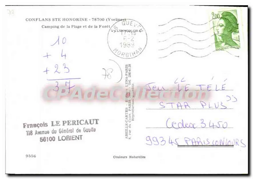Conflans-Sainte-Honorine — Verlag LYNDA, Nr. 9556 - Rückseite