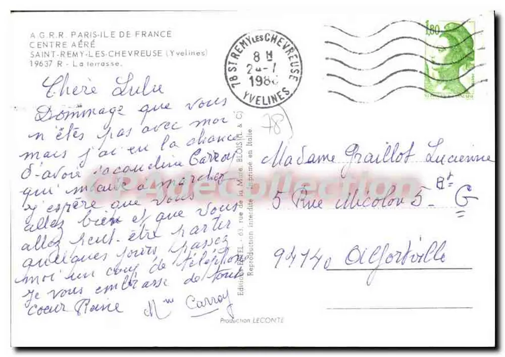 Villa mit Terrasse und Sonnenschirmen — Saint-Rémy-lès-Chevreuse — Verleger Etelb - Rückseite