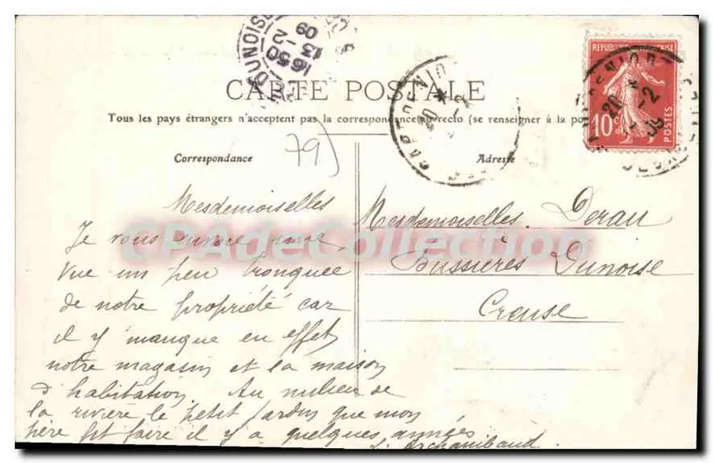 Niort — De Sèvre en het Kasteel — Collectie Clouzor, Niort - Achterkant