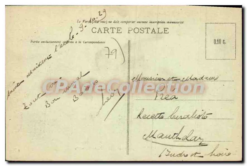 Saint-Maixent - Monument van de Nationale Verdediging — Collectie E. Bianchon - Achterkant