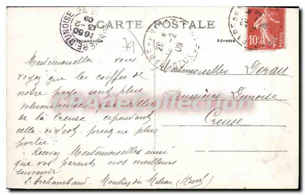La Grisette — Typen und Kleidung aus dem Poitou — Sammlung Clouzot, Niort - Rückseite
