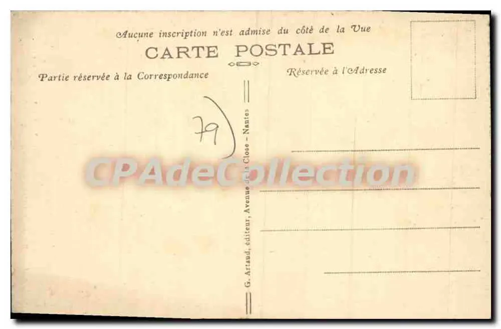 Niort — Ansicht der Victor-Hugo-Straße vom Passage du Commerce — A. Bonsay, Verlag Niort - Rückseite