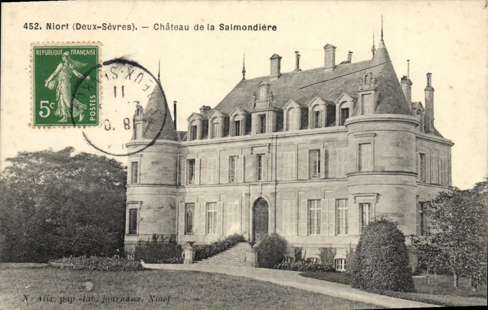 Niort (Deux-Sèvres) — Schloss der Salmondière — N. Aîné, pap-tab. Zeitungen, Niort - Vorderseite