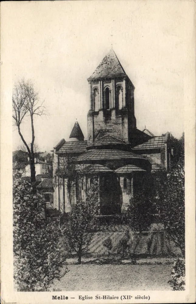 Melle — Kirche Saint-Hilaire (12. Jahrhundert) — Edition Montrouzeau, Melle - Vorderseite