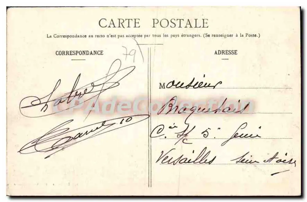 Thouars - Vista geral do Castelo (lado Sul) - Fot. Laslandes - Lib. Vve Delaharre - Verso