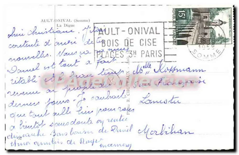 Ault-Onival — A Digue — Editor: P. Châteaux - Verso