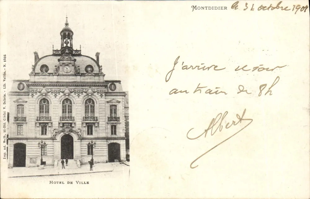 Hôtel de Ville — Montdidier — Lib. Dubois, N. 1404 - Vorderseite