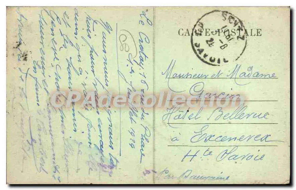 Le Crotoy — Das Gezeitensignal und die Flottille im Hintergrund — Photo-Plage - Rückseite
