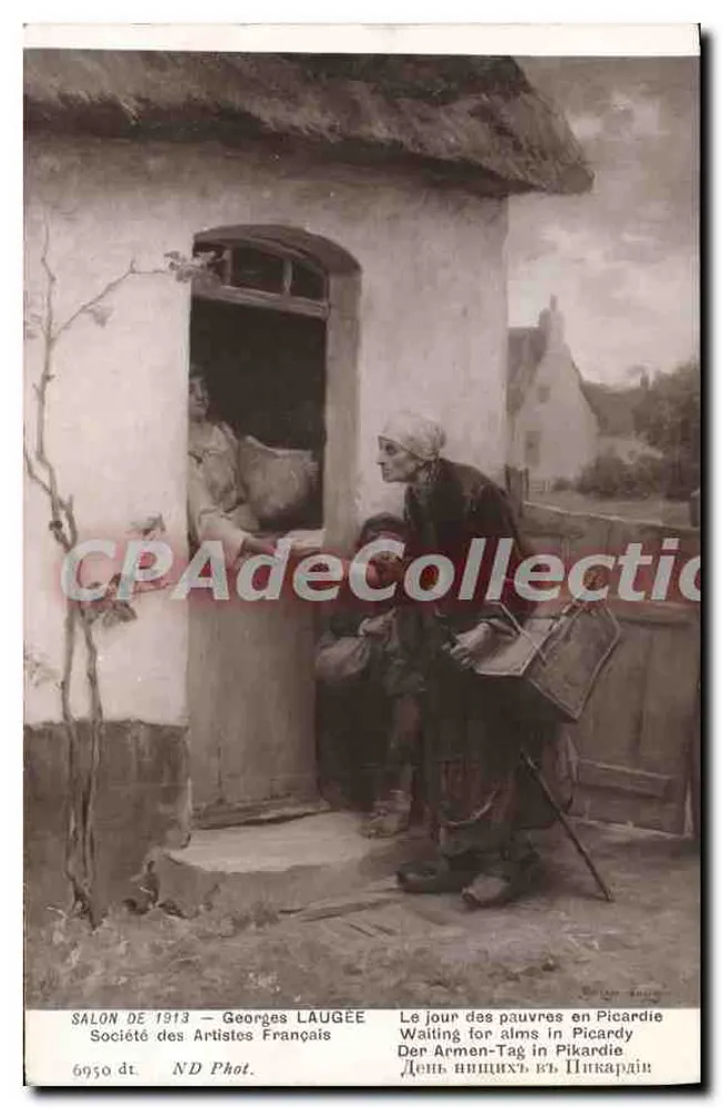 Der Tag der Armen in der Picardie — Salon von 1913 — Georges LAUGEE — Gesellschaft der französischen Künstler — ND Phot. - Vorderseite