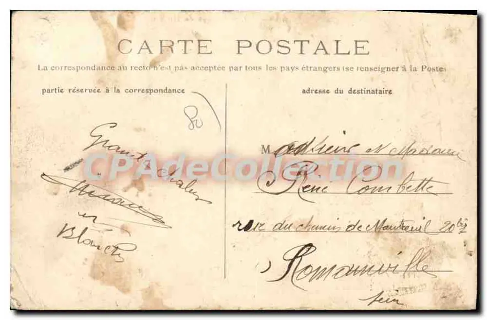 Amiens — A Rua de Novon — Bazar, 17, praça Louis Dewailly - Verso