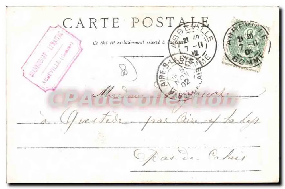 Abbeville, das Haus von François — Antike Ansichtskarte, n°1er - Rückseite