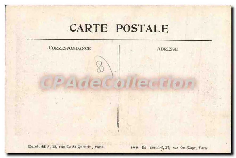 Bouchoir (Somme) — Rua de Amiens — destruído durante a Guerra 1914-1915 — Visado em Paris N° 139 - Verso