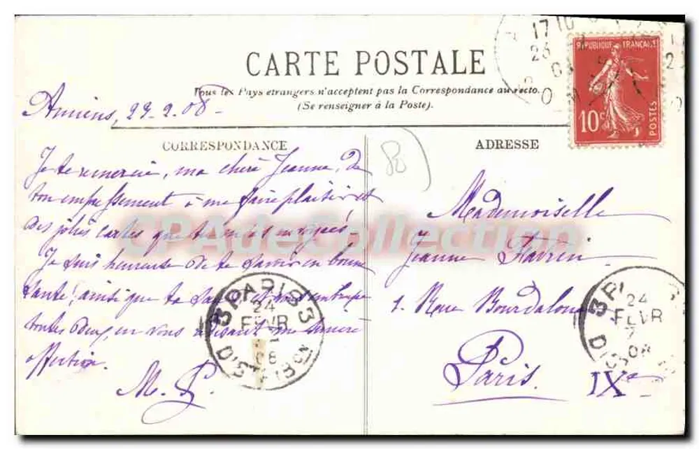 Amiens — Die Somme, Ansicht des Beauvill-Brücke — LL - Rückseite