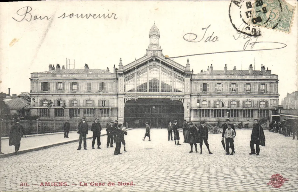 Amiens — A Estação do Norte — Ida Jagg, n°50 - Frente