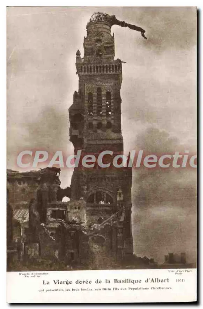 A Virgem dourada da Basílica de Albert — ruínas de uma basílica — L'Art d'Art Phot. Paris (104) - Frente
