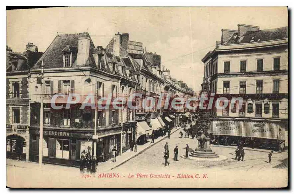 Amiens - A Praça Gambetta - Edição C. N. - Frente