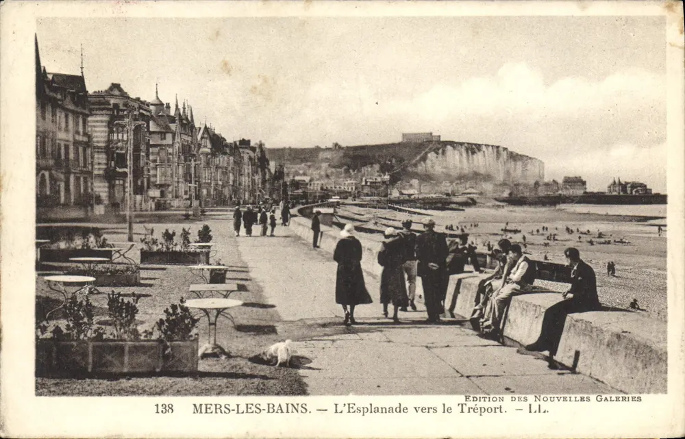 Mers-les-Bains — De Esplanade richting Tréport — Uitgave van de Nieuwe Galerijen, n°138 - Voorkant