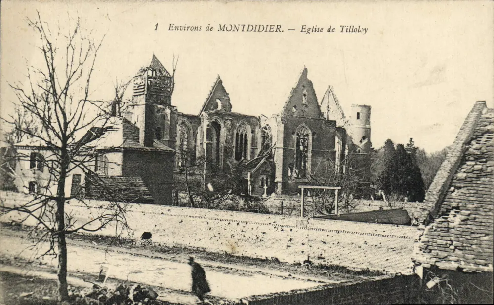Ruínas da Igreja de Tilloky — Arredores de Montdidier - Frente