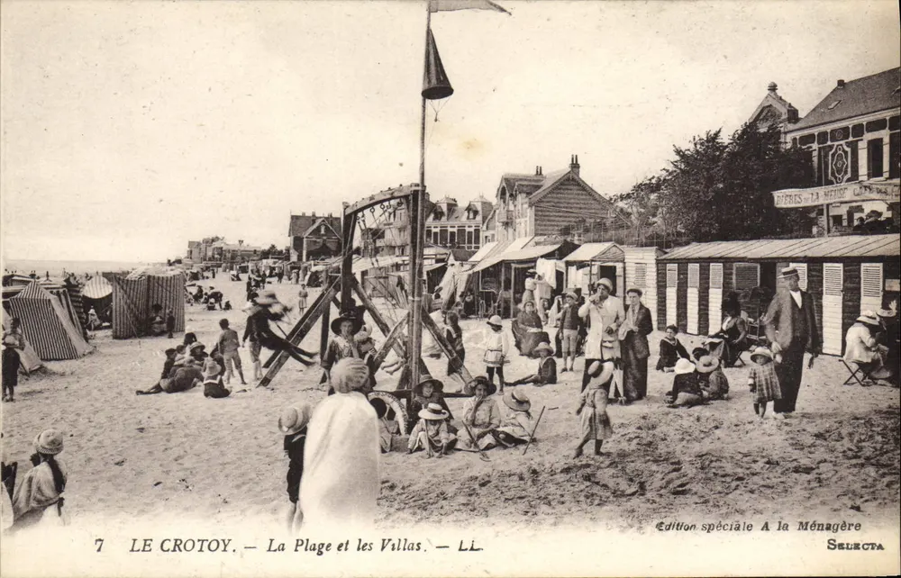 Le Crotoy — La Playa y las Villas — Edición especial a la Ménagère, Selecta - Anverso
