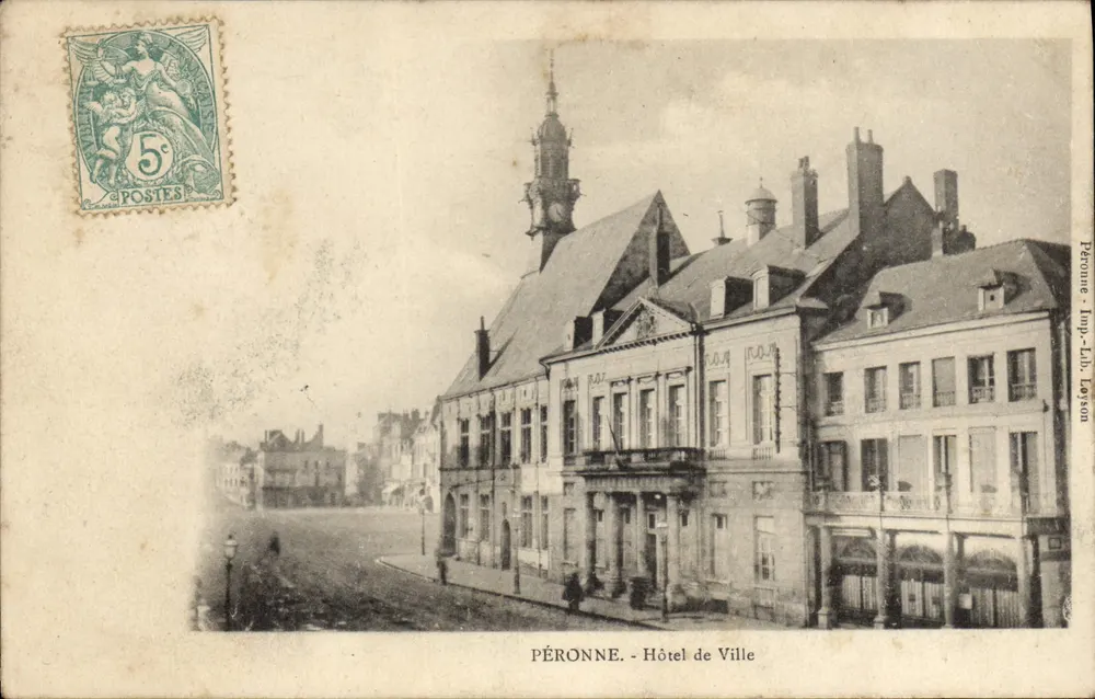 Péronne - Hotel de Ville — Imp. Lb. Lévyson - Frente