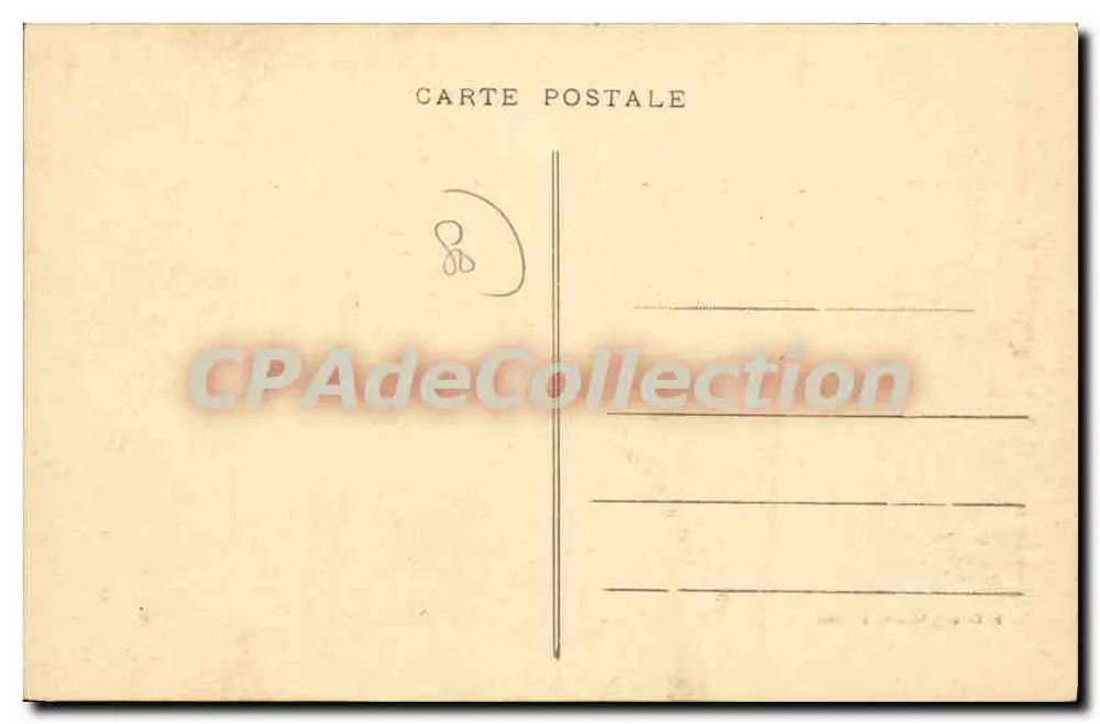 Albert (Somme) - Rue Gambetta — vista da rua com edifícios e postes de iluminação - Verso