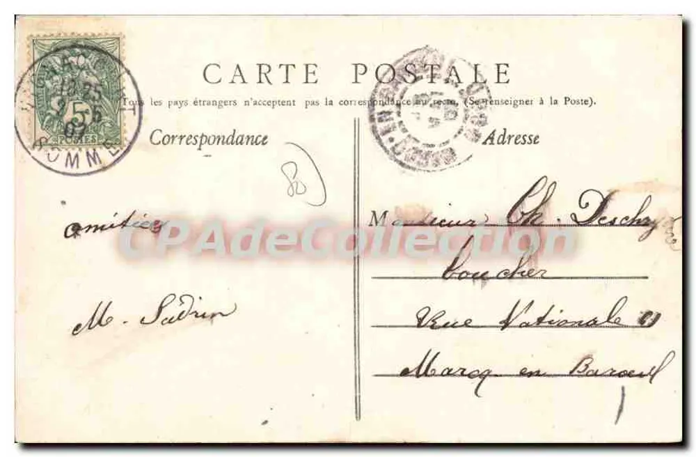 Amiens — A Caserna Friant — editor anônimo, n° 44 - Verso