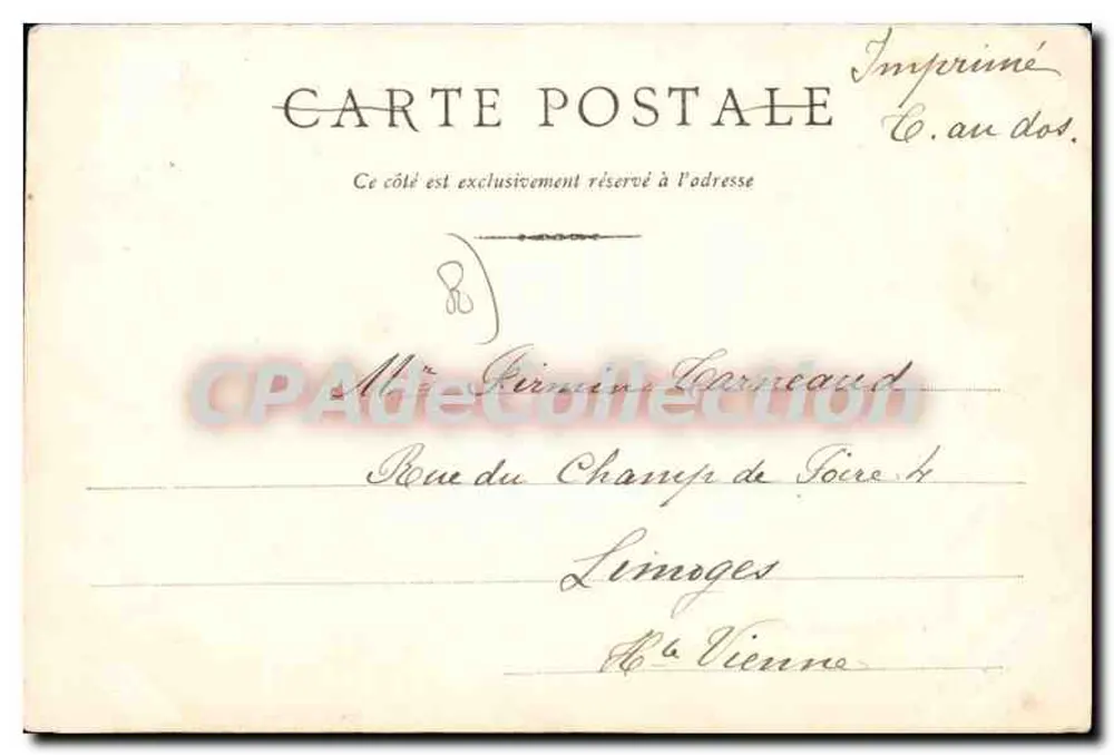 Alte Häuser an der Somme — Willenmourt von Douai bis Château — Abbévillle, 29. März 1900 — N° 168 - Rückseite