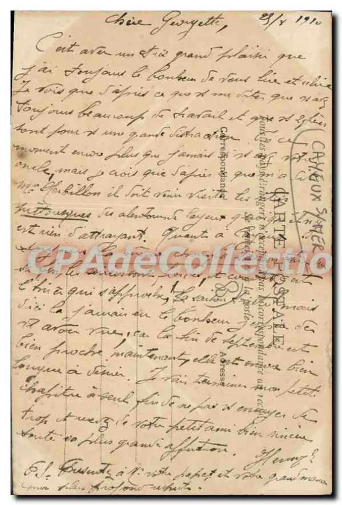 Um Souvenir de Cayeux-sur-Mer — editor Circe, n° 4425 - Verso