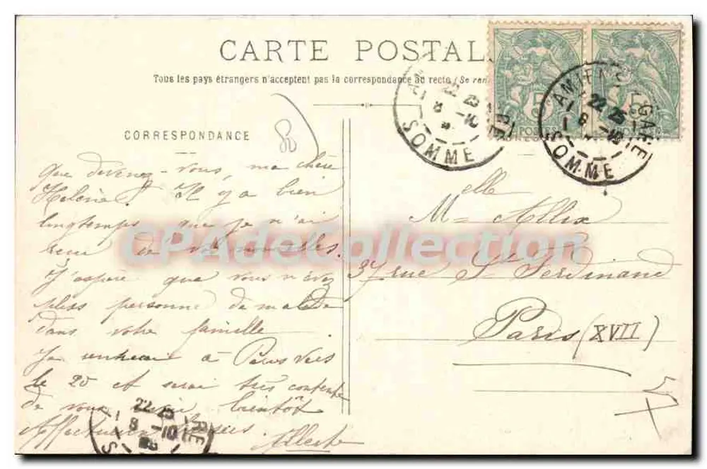 Amiens - Os Hortillonnages — L. Caron, Photo-Édit. Amiens - Plaques Jouglas, n°404 - Verso