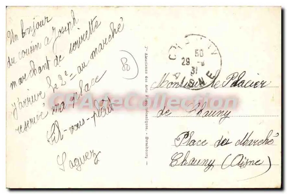 Mers-les-Bains - A Esplanada e a Praia — Exposição Colonial Internacional de Paris 1931 — editor não identificado, n° 69 - Verso