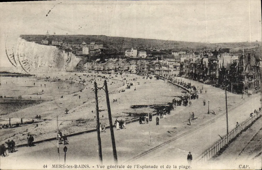MERS-les-BAINS — Allgemeine Ansicht der Esplanade und des Strands — CAP. - Vorderseite