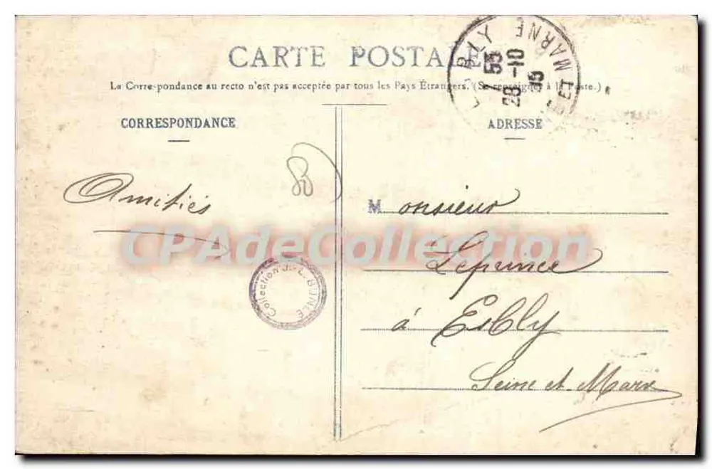 Amiens - Caserne Griebeauval - Tren de Equipajes — L. Carne, fot. ed., Amiens - Placas drogues - Reverso