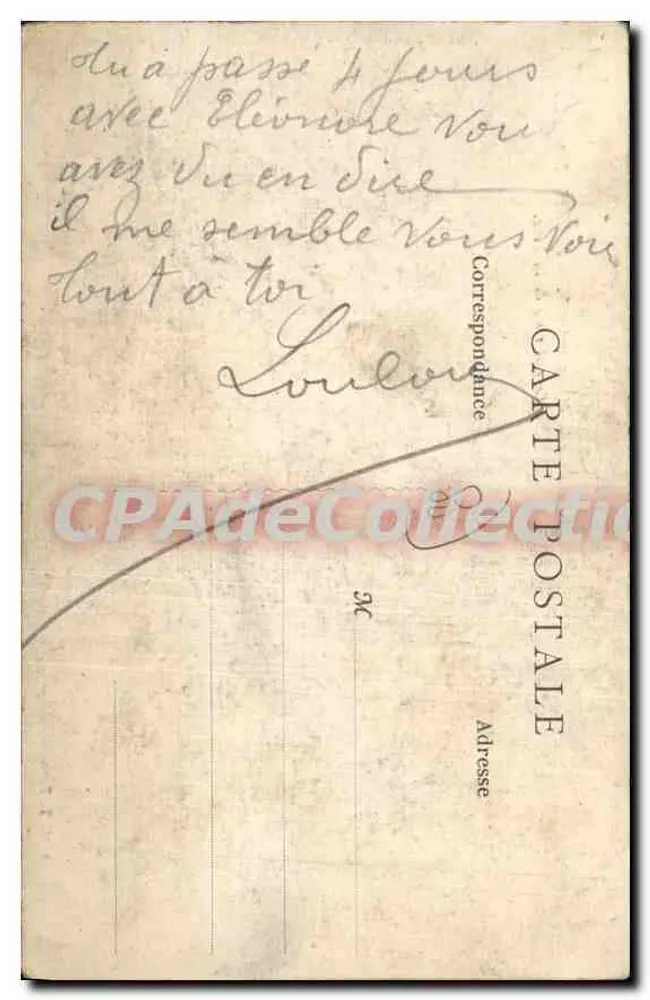Albert (Somme) — Ruínas após a Grande Guerra 1914 — Editor L.M. E. (Paris) - Verso