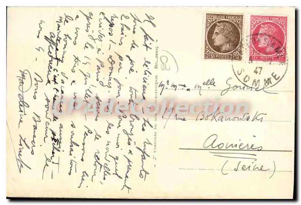CAYEUX-sur-MER — Das Casino und die Cabins — Vintage Postcard/Antike Ansichtskarte n°25 - Rückseite