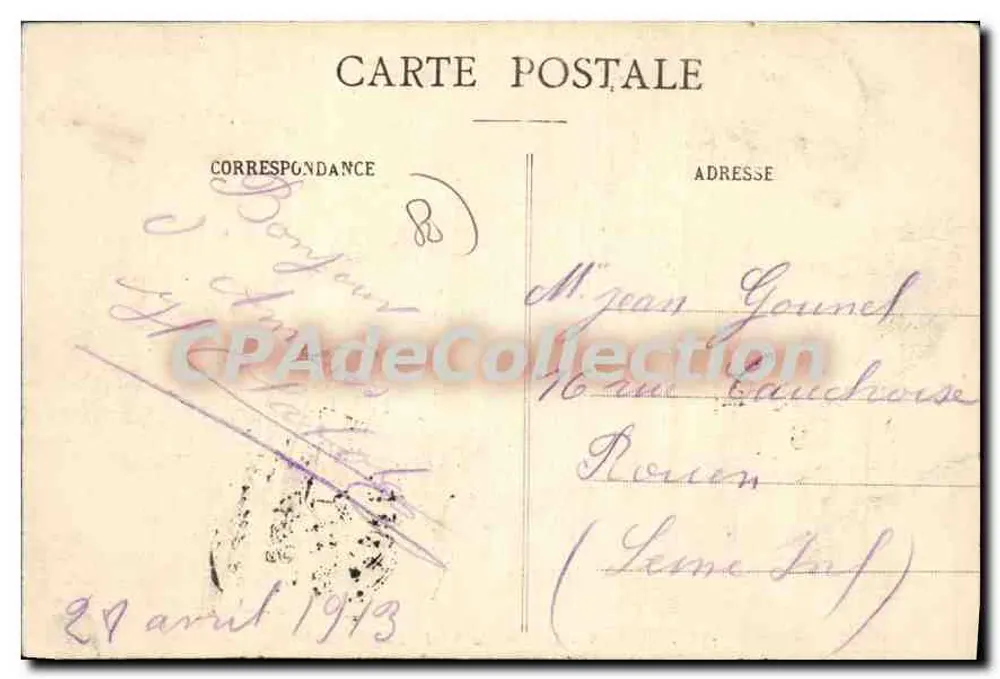 Amiens - A Estação do Norte — Edição C. N. - Verso