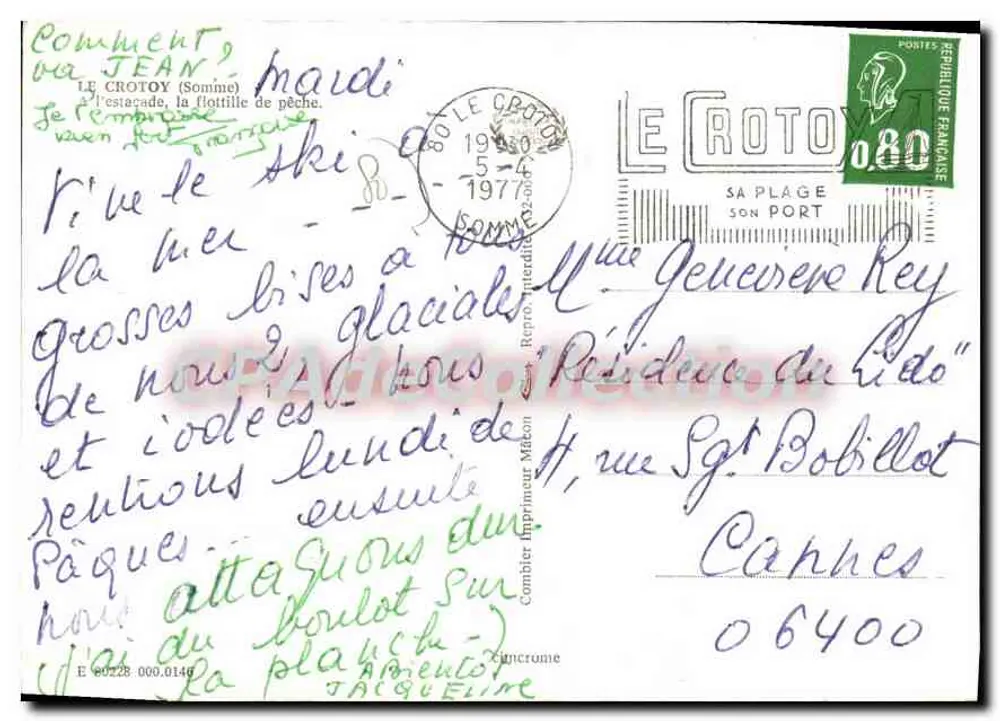 Le Crotoy — Fischereihafen — Imprimeur Combier - Rückseite