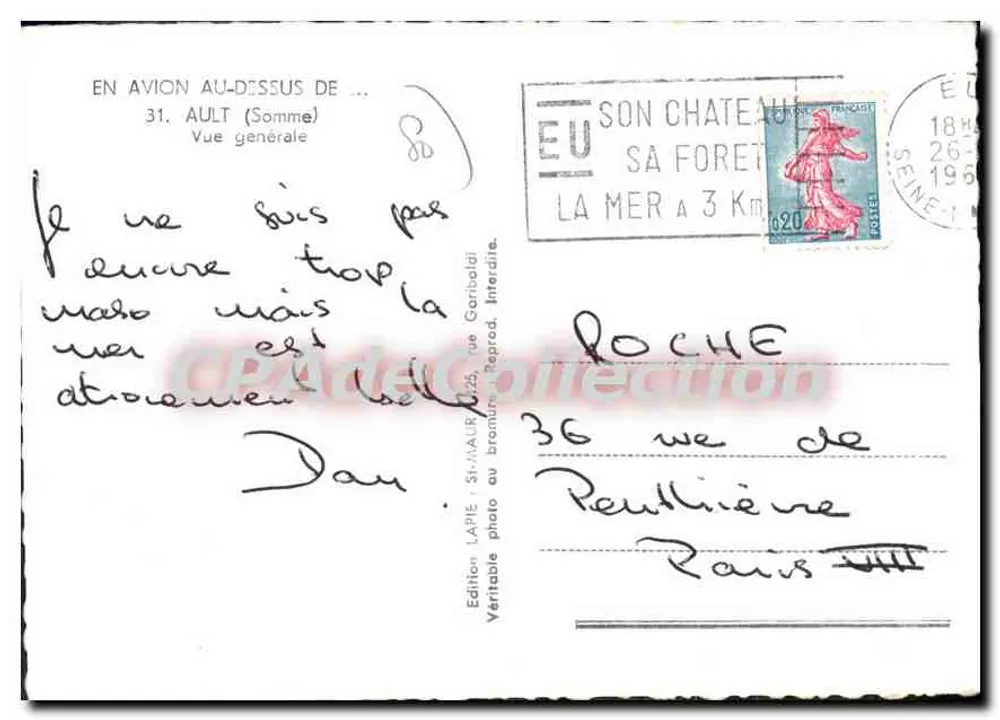 Ault (Somme) — Vista geral — Edição LAPIE - Verso