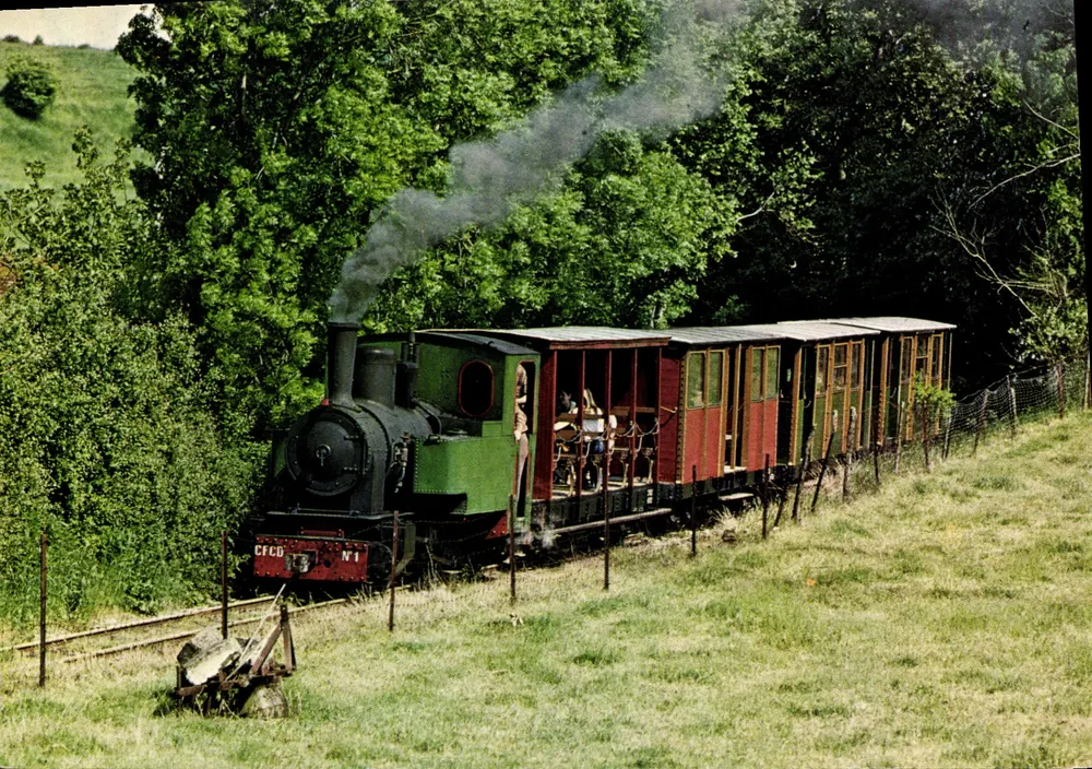 Touristischer Eisenbahnweg Froissy-Dompierre — Kleiner Dampflokomotive — Ausgabe J. Phradayrol - Vorderseite