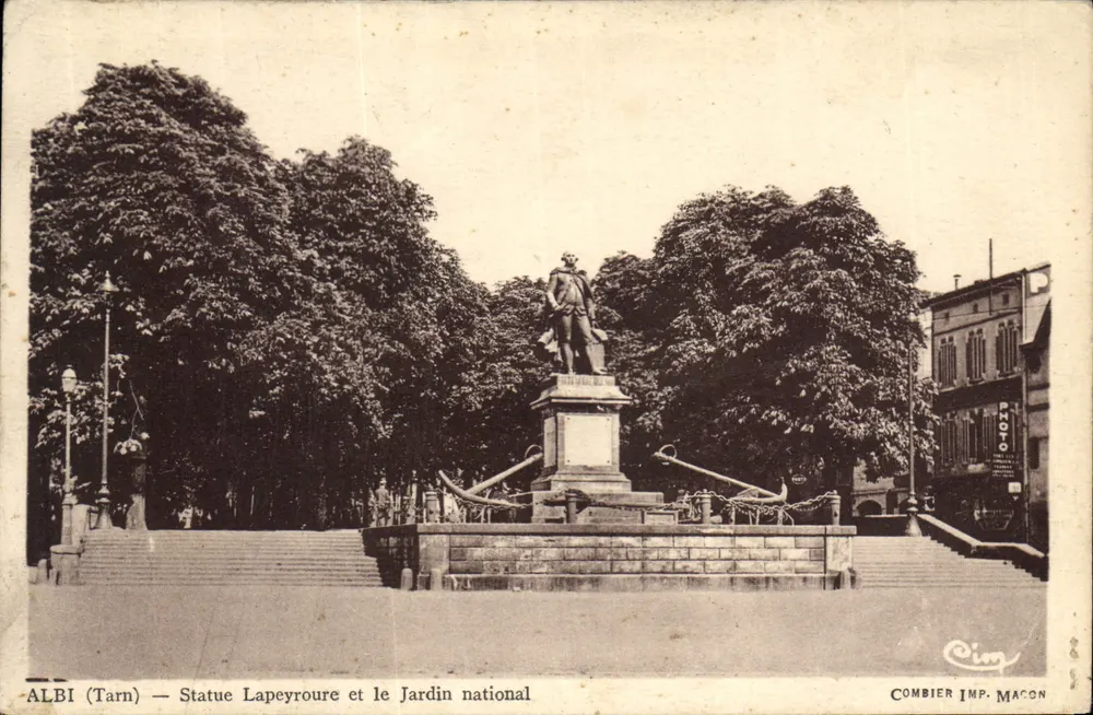 ALBI (Tarn) — Statue Lapeyrouse und der Nationalgarten — Combier Imp. Macon - Vorderseite