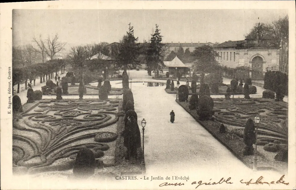 Castres - O Jardim do Bispo — E. Sagues, editor, Castres - Frente