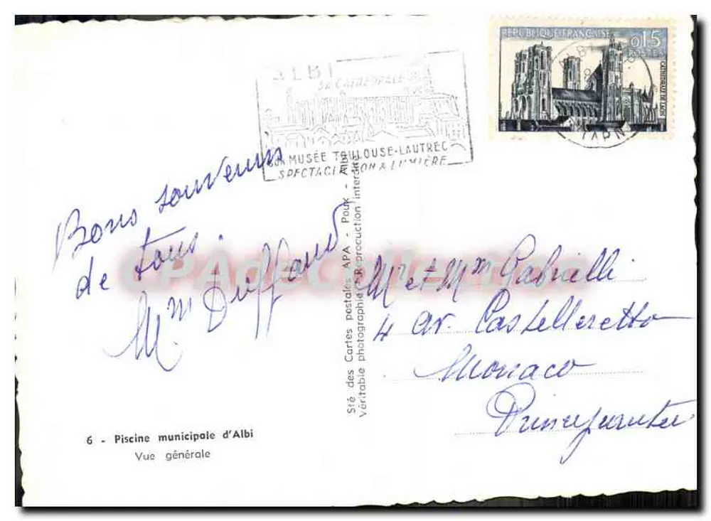 Piscina Municipal de Albi — Visão Geral — editor APA, série 6 - Verso