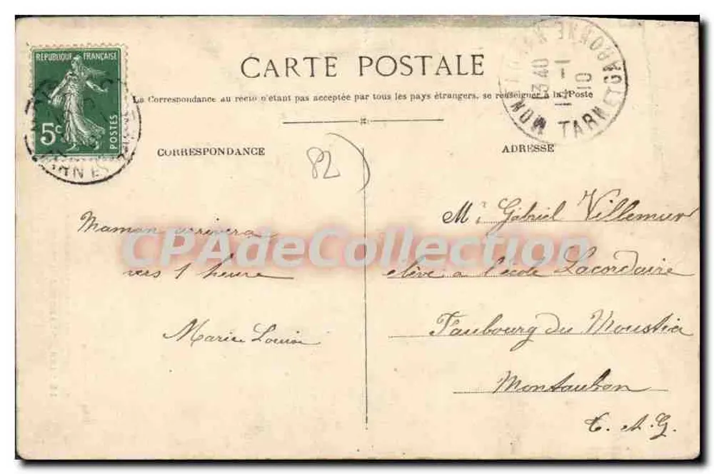 Promenade des Mühlen — Moissac (8) — Lang fils aîné, Foto-Verlag, Montélimar - Rückseite